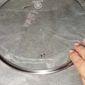 [PROMO SPESIAL BULAN INI] TEXANIA Panci Besi Non-Coating Anti Lengket Gagang Kayu Tutup Kaca Diameter 24cm Kitchenware