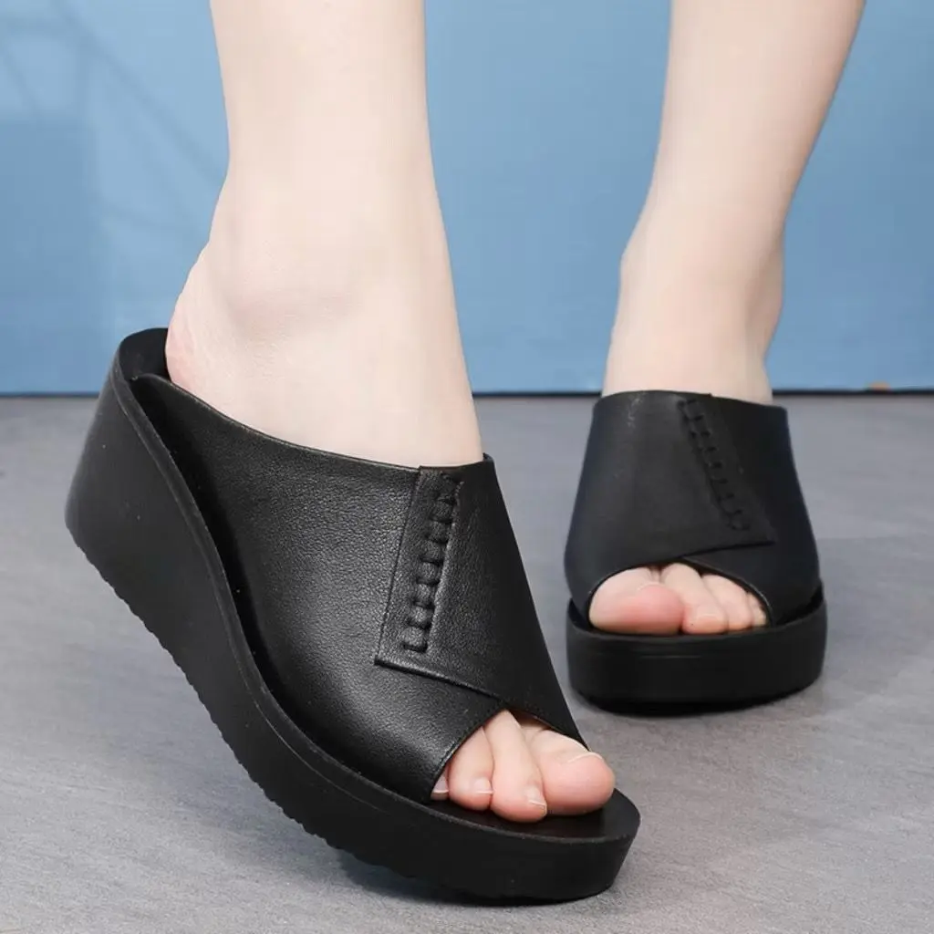Sandal Wedges Wanita Terbaru Kekinian Korean Style