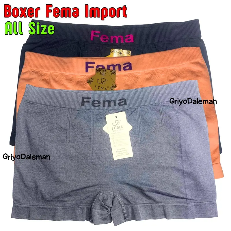12 Pcs CD Celana Dalam Boxer Wanita Dema Rajut Premium 2