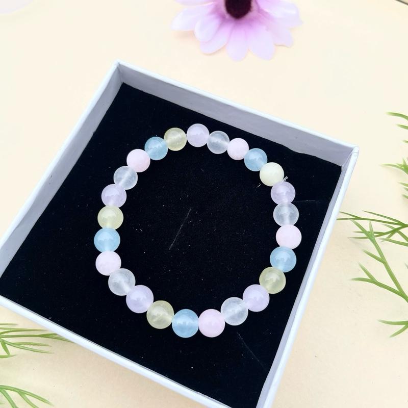  Vòng mã não đa sắc vòng đá năng lượng may mắn cân bằng năng lượng - vòng đá phong thủy Plink Gems 