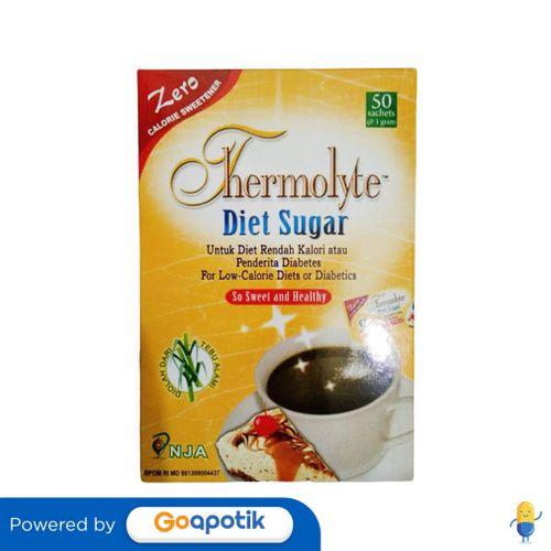 Gambar THERMOLYTE DIET SUGAR 1 GRAM BOX 50 SACHET dari Apotek Cicadas By GoApotik Kota Bandung Tokopedia
