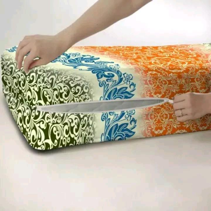 Sarung Kasur Busa Resleting Motif Bunga/Abstrak - Model Terbaru sprei 2