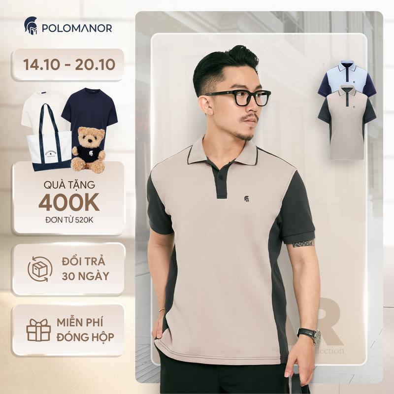Áo polo nam LUCA, BST Social Circle chất vải cá sấu cotton interlock cao cấp sang trọng - POLOMANOR