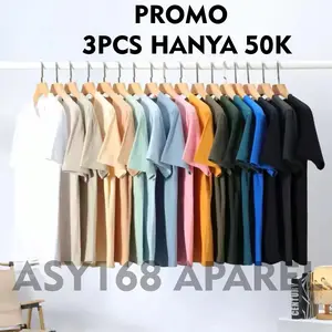 PROMO SPECIAL 50K DAPAT 3PCS KAOS POLOS BISA UNISEX