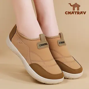 CMATRAV Sepatu sneakers kasual slip-on wanita. Sepatu pantofel wanita. Sepatu flat kasual wanita.