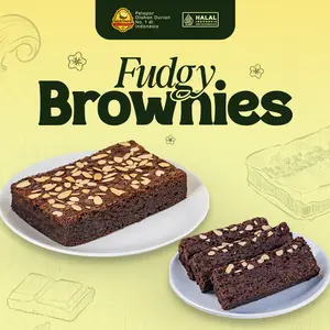 Fudgy Brownies Coklat Belah Doeren (10x15cm) | Coklat Premium dan bertabur Kacang Almond