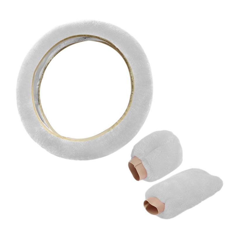 Product Introduction of Universal Warm Plush Car Steering Wheel Cover Gearshift Women Protector Soft Decoration Y4J5 33
