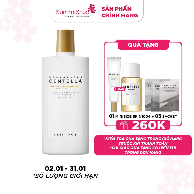  Skin1004 Kem chống nắng  Sunscreen  Madagascar Centella Air-Fit SunCream Plus 50ml Chăm Sóc Da 
