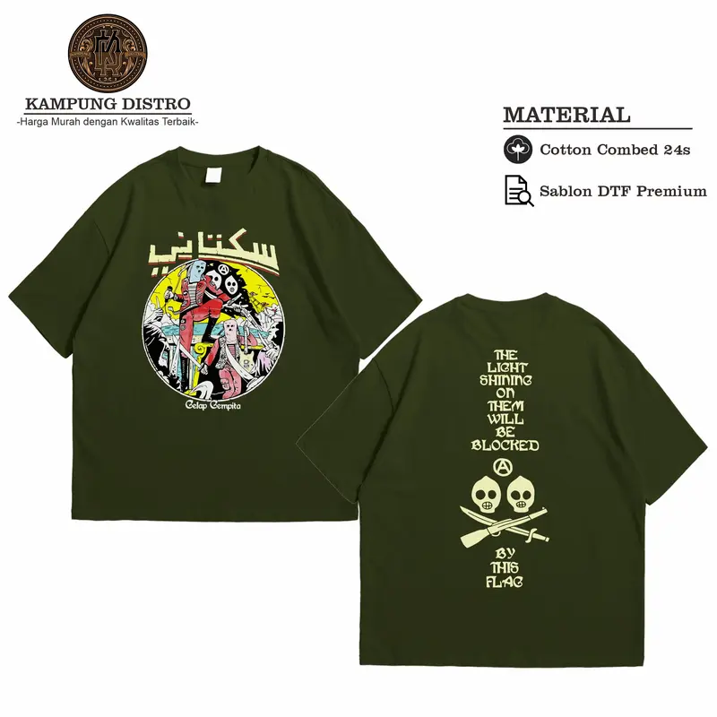 Kaos Sukatani Gelap Gempita Band Punk Official Baju Pria Wanita Tshirt Cotton Combed 24s Hitam Lembut 3