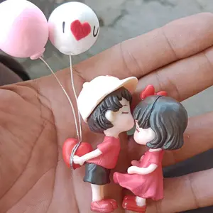 OTTOID Hiasan Dashboard Mobil Lucu COUPLE LOVE Balon Macaron 3D Estetik Aksesoris Mobil Car Dasbor Dekorasi Rumah Interior Mobil Hadiah