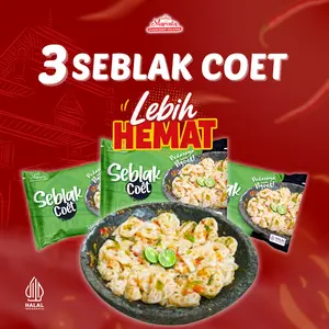 Marenta PAKET 3PCS SEBLAK COET Cobek Cocol Pedas Viral Instan Kerupuk Mawar Food Noodles Goreng Mie