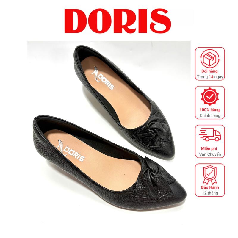 Giày Búp Bê Đế Xuồng 5cm  Doris DR506 Da Thật  Êm Chân Cao Cấp- CÓ BẢO HÀNH- FORM NHỎ- CÓ SIZE 40.