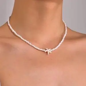 Kalung Manik Manik Mote Liontin Bintang Laut | Choker Wanita OOTD Lucu