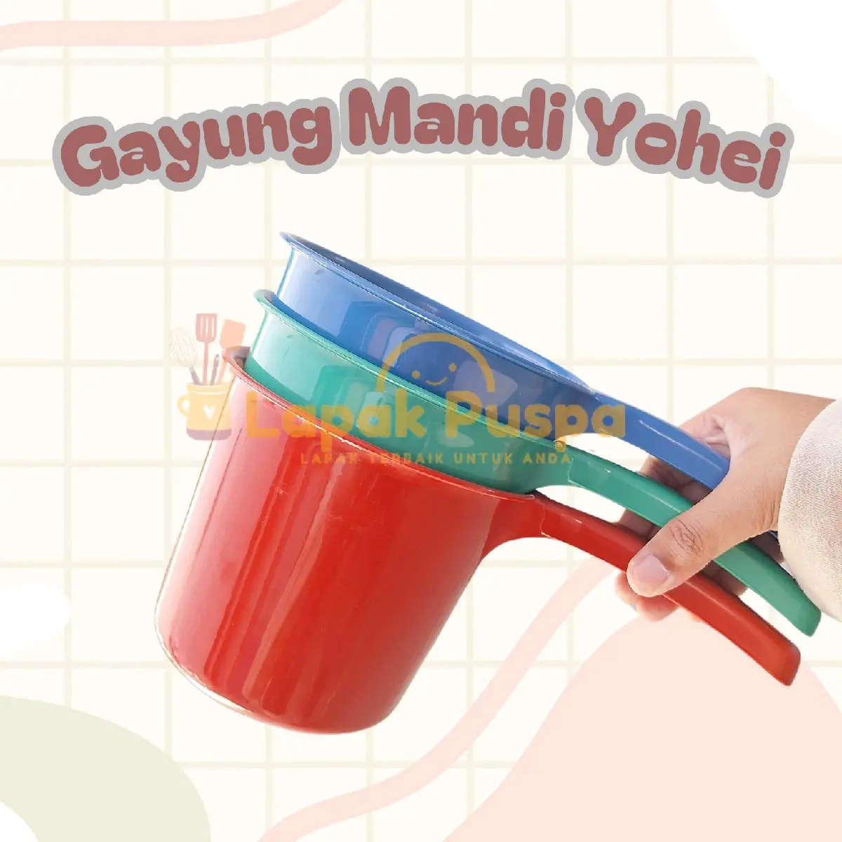 3 Pcs Gayung Air Dewasa Yohei Mandi Cebok Cibuk Plastik Warna Murah