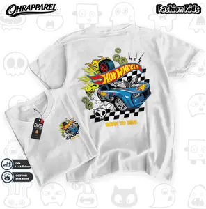 OHRAPPAREL - Kaos Anak Mobil HotWheel Bahan Cotton Distro Adem untuk Anak Tidak Panas
