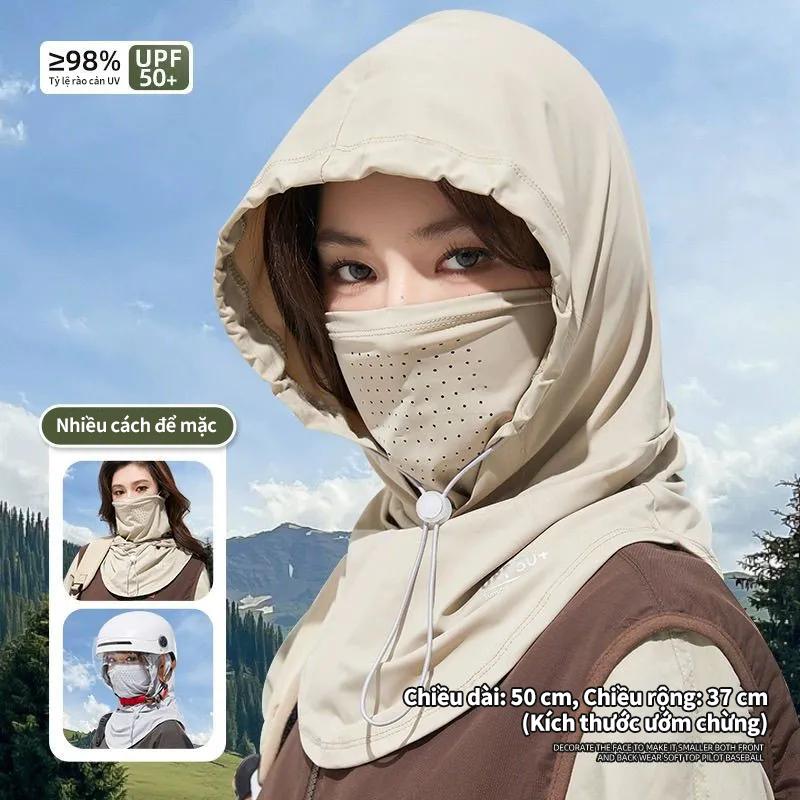 Mũ Che Nắng Mùa Hè, Phong Cách Hàn Quốc, Hàng Mới Về 2025, Dành Cho Nữ, Thích Hợp Để Đạp Xe Ngoài Trời, Mặt Nạ Chống Nắng Bằng Lụa Lạnh Mùa Hè, Khăn Trùm Đầu Khăn Trùm Đầu, Chống Tia UV, Mũ Che Làm Mát, Mũ Che Nắng Nữ Có Bảo Vệ Cổ