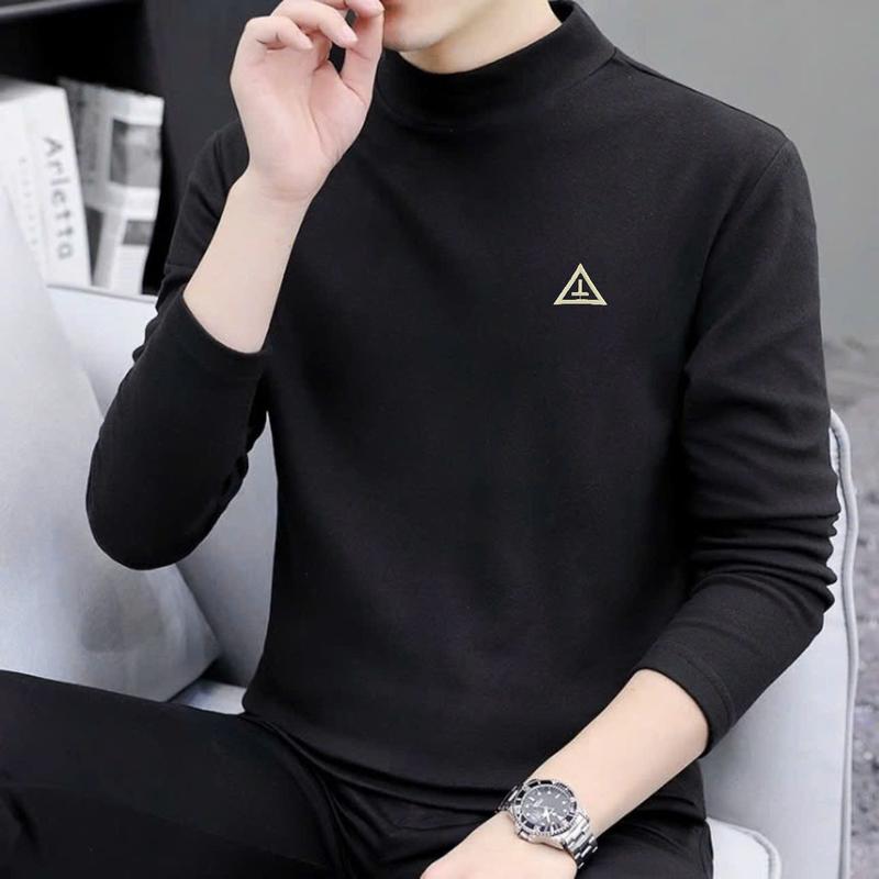  Áo Giữ Nhiệt Nam Nỉ Lông Thỏ Cổ Cao 3cm Dày Dặn Ấm Áp Co Giãn Thoải Mái Thanh Lịch Trẻ Trung Menswear Áo Thun Nam Áo Khoác Nam 