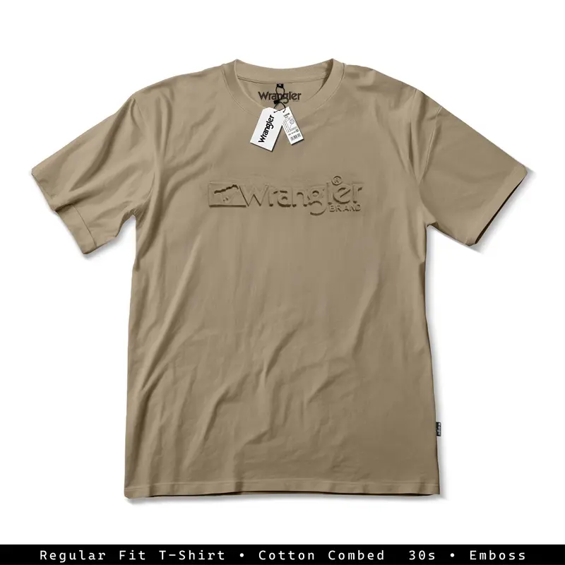 Baju Kaos Wrangler Motif Timbul Emboss Premium Quality Katun Combed Baju Oblong Pria 4