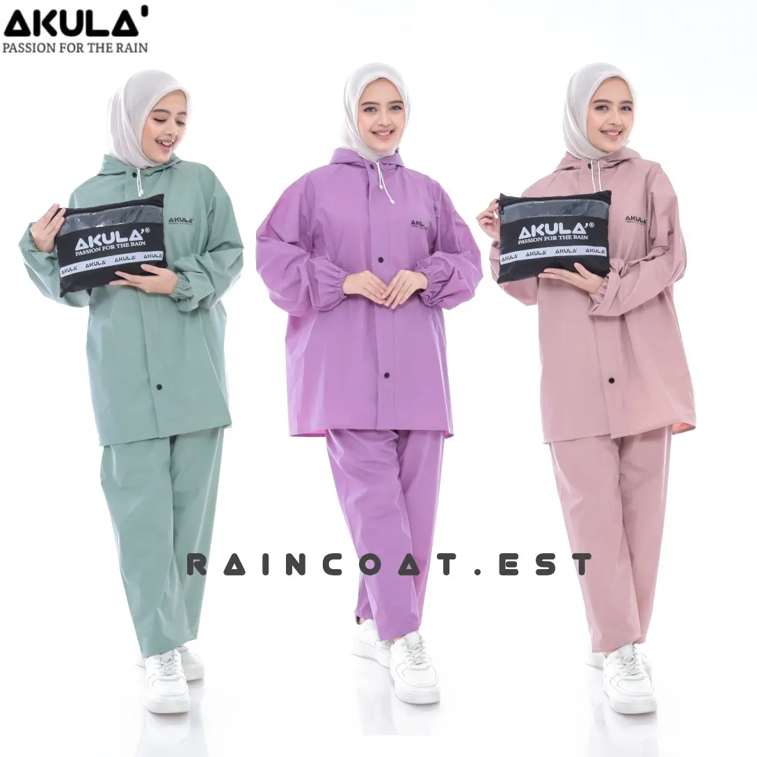 Jas Hujan AKULA Anti Rembes Setelan Baju Celana Dewasa Pria Wanita Terbaik