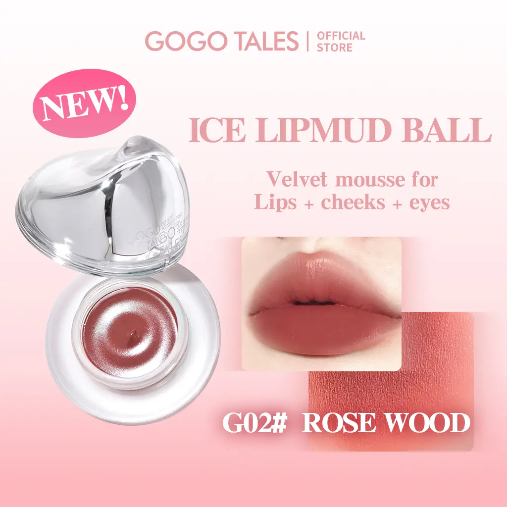 [BPOM]GOGO TALES Ice Lipmud Ball Velvet Lipstick Ice Lip Ball Lip Matte Lipcream Tahan Lama Soft Pewarna Liptint Kosmetik Bibir Make Up Lipstik Lip Gloss GT768