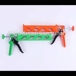 Maju Kreasi Bangunan - Tembakan PVC Lem Kaca Botol Sealant Sealent Silen Orange HIjau