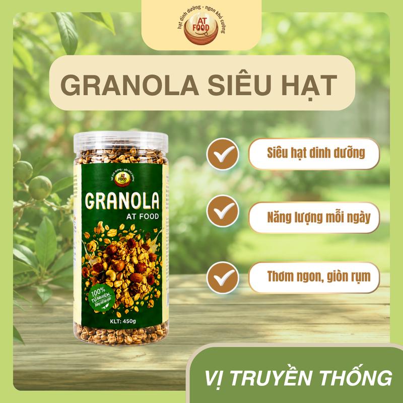 Granola Vị Truyền Thống Siêu Hạt Dinh Dưỡng Cao AT Food 500Gram