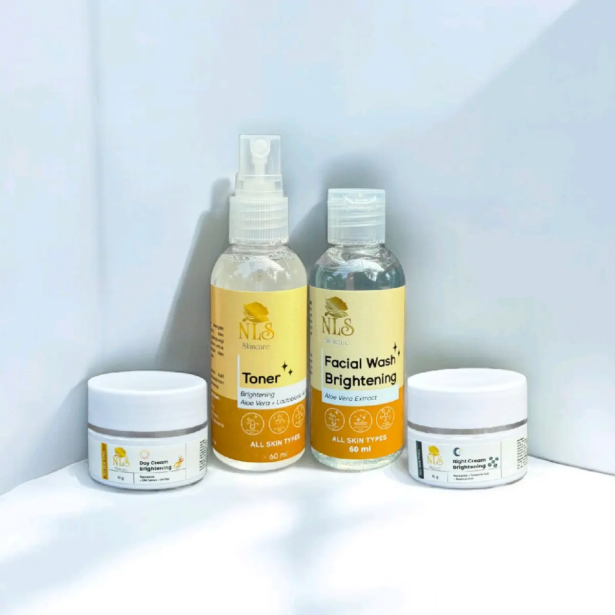 NLS Skincare Bpom Original Paket Basic Aman Bumil Busui Mencerahkan Memutihkan Muka Wajah Kusam Hitam Berminyak