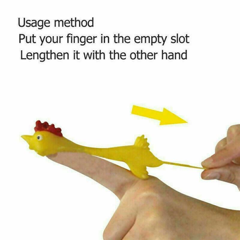 Product Introduction of 1-20PCS Practical Novelty Toy Joke Toys Fun Flying Rubber Chicken Kids Toys Sticky Stretchy Turkey , 13