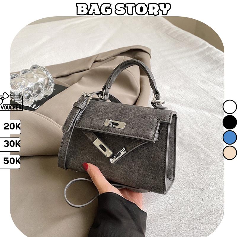 Túi Xách Nữ BAG STORY Đeo Chéo Quai Xách Da PU Cao Cấp Sang Trọng Phong Cách Hàn Quốc Khoá Tiện Dụng TX-102