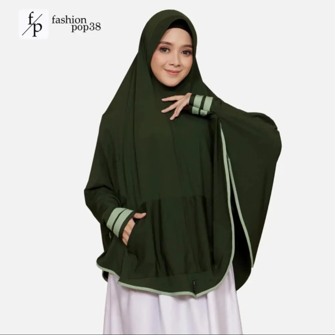 PROMO JILBAB LENGAN SAKU TANGAN PANJANG HIJAB INSTAN SAKU TANGAN JERSEY PREMIUM KERUDUNG JUMBO SYAR'I MUSLIMAH Syari Bergo Wanita Khimar sport