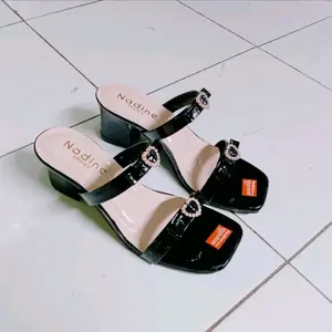 kalista stella Mules sandal wanita sandal pesta sandal Slip on model ban2 variasi gesver hak tahu 5cm/ AR01