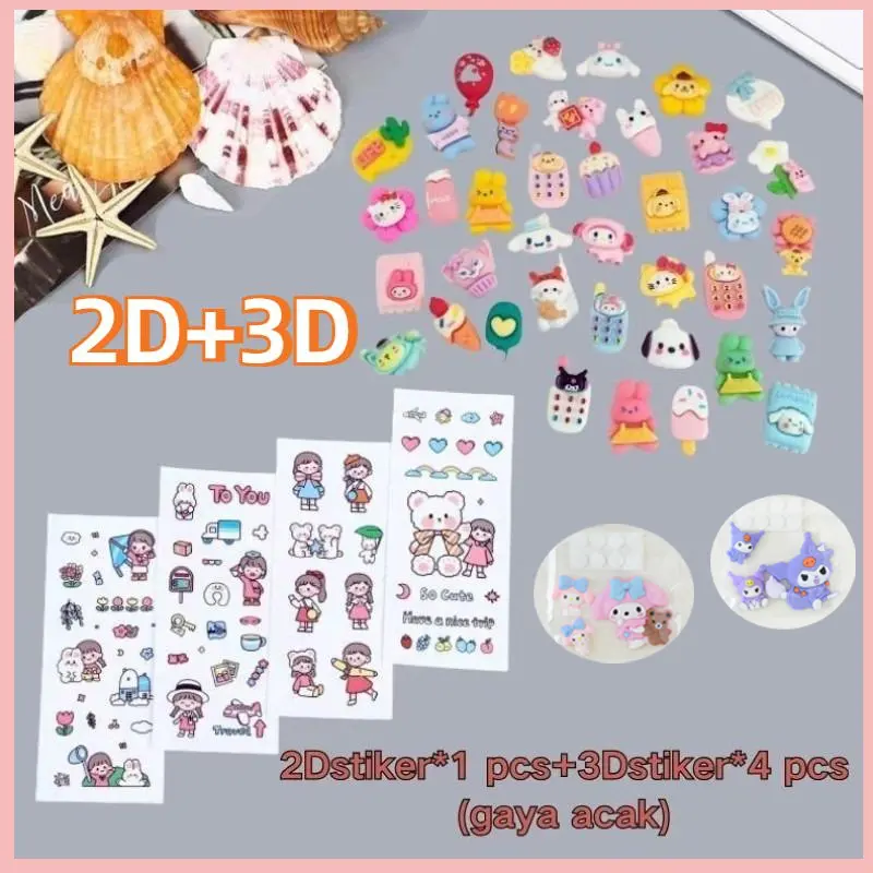【COD】Stiker DIY Stiker cangkir 2D+3D Stiker 3D Stiker cangkir termos boneka 3D lucu Gesper resin 3D Stiker kulkas DIY Stiker casing ponsel Stiker penutup pelindung kabel data Alat tulis kertas Stiker serbaguna
