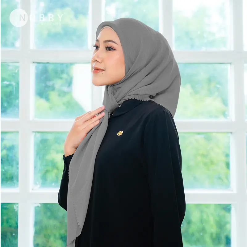 Nobby - Ruby Scarf Hijab Segiempat Bahan Voal Lasercut Cutting Lembut Kerudung Square Muslim 7