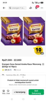 Product Review of Energen Susu Sereal Aneka Rasa 1Renceng @35gr isi 10pcs from H**y Z**n 0