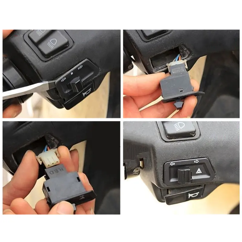 Nút Công Tắc Tín Hiệu Rẽ Đôi, 3 Chân, Cho Xe Máy Và Xe Tay Ga GY6 50cc, 125cc, 150cc, 447386 3