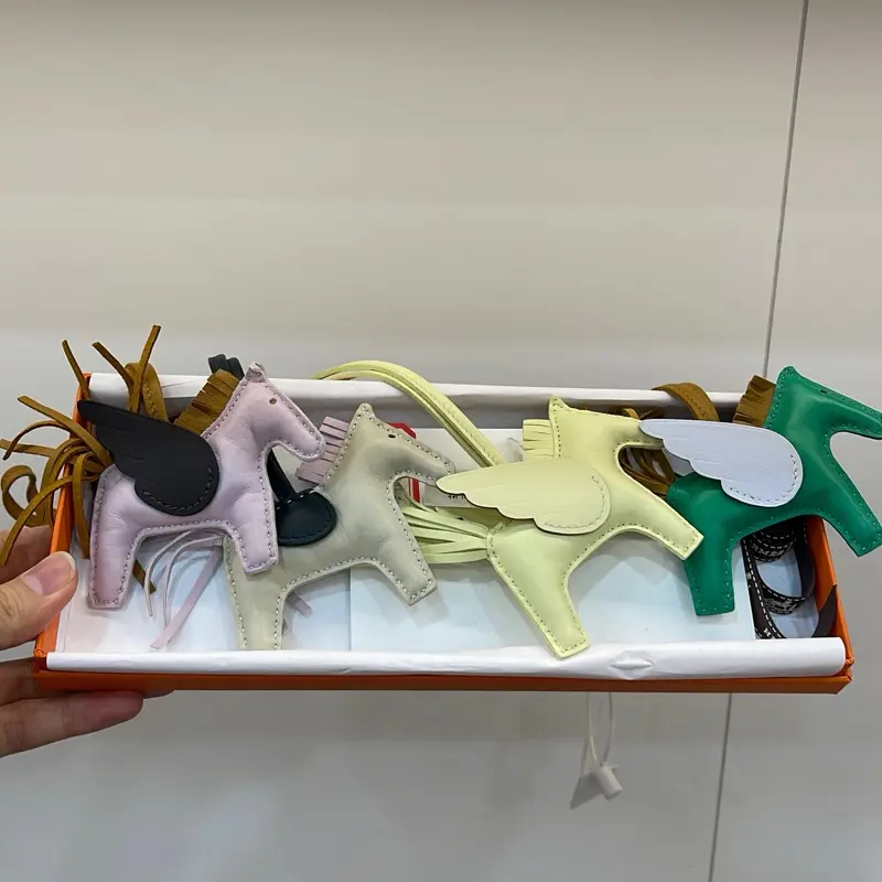 (Pre-owned) Hermes Rodeo PM Pegasus bag charm multi colour