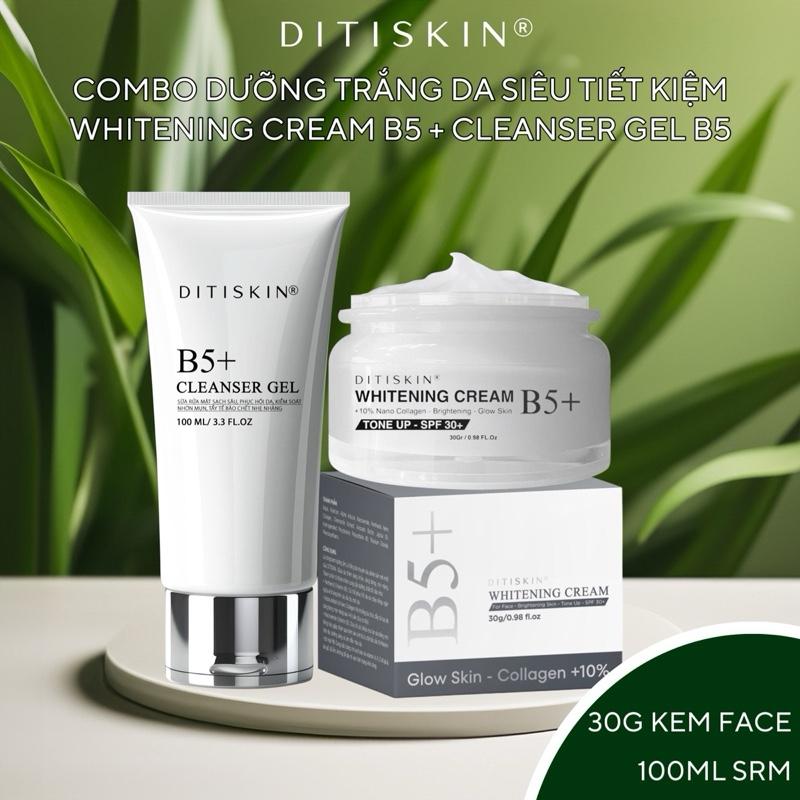    SIÊU TIẾT KIỆM   COMBO FACE DƯỠNG TRẮNG DA MẶT GỒM 1 KEM FACE B5 30G 1 SỮA RỬA MẶT B5 100ML 