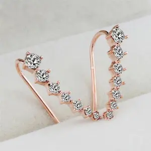 Anting Tusuk Garis Comet Berlian Fashion Wanita Korea - Anting Wanita - Earrings anting  love titianium titianium Anting Anting Gipsy tindik  telinga anting  lada anting  juntai anting  old  money