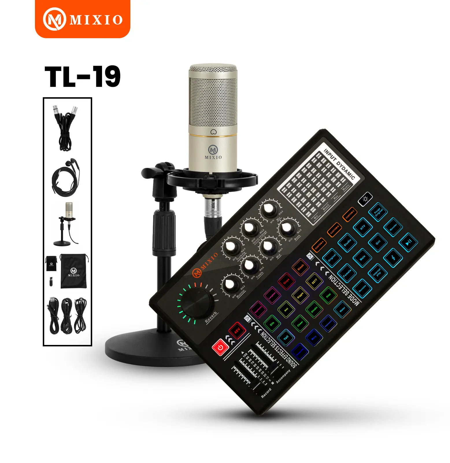 MIXIO TL-19 48V PAKET PREMIUM Soundcard Mikrofon Live Streaming