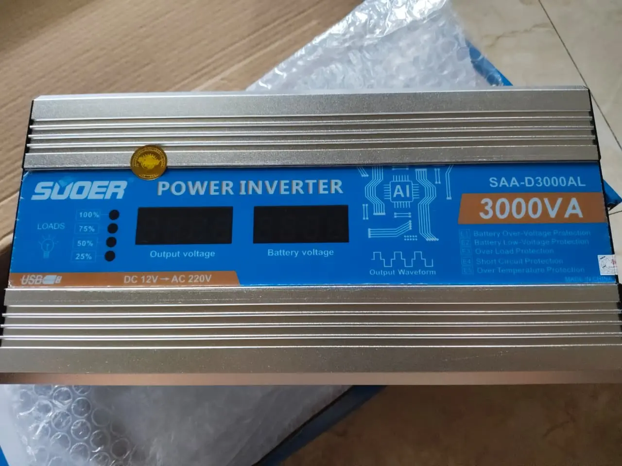 SUOER Solar Power Inverter 3000w 3000 w 3000 Watt 3000watt TERBAIK
