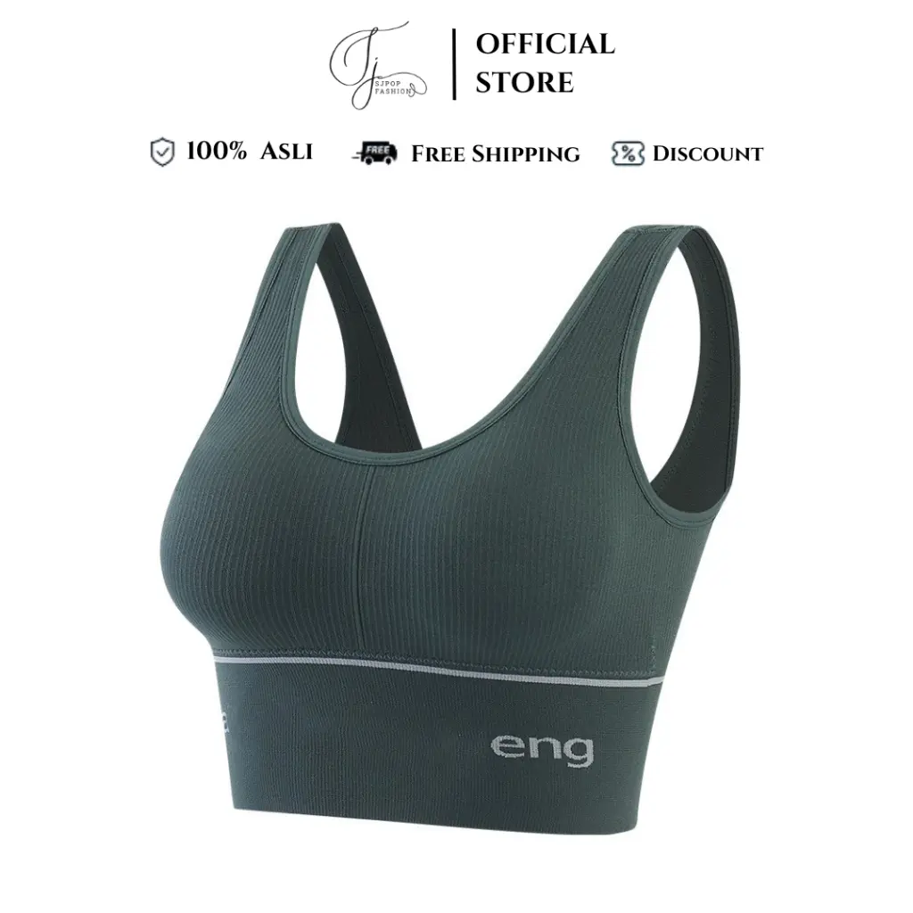 SJPOP SPORT BRA GYM BRA OLAHRAGA PUSH UP WANITA TANPA KAWAT ELASTIS SEXY BR019