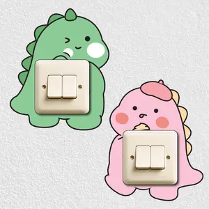 Hiasan Dinding Stiker Saklar Motif Dino Lucu Stiker Tombol Lampu On Off