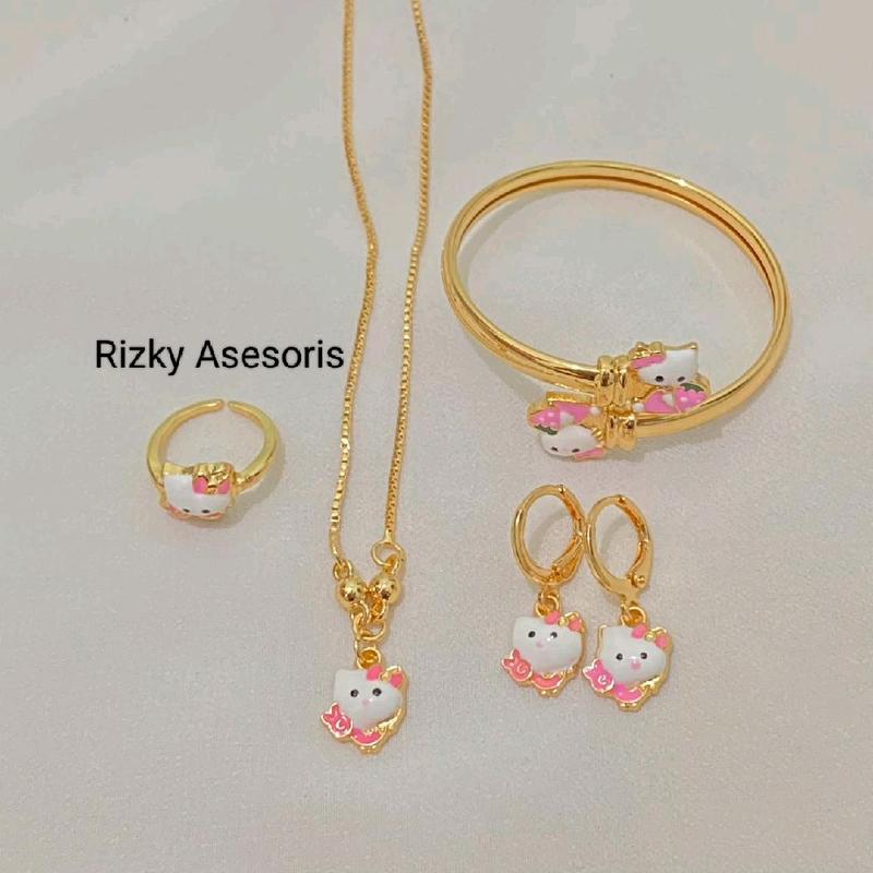 Set Perhiasan Xuping Anak Model Hello Kitty 0