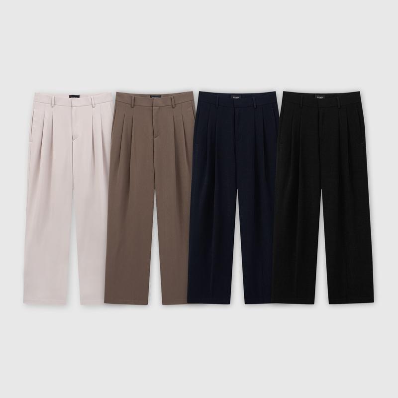 Quần âu nam ROWAY đứng form, ống suông, Basic Trouser