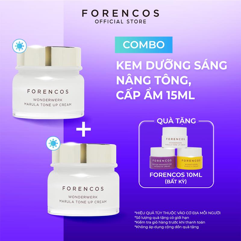 Combo 2 Kem Dưỡng Ẩm Tone up Forencos hỗ trợ sáng da, cải thiện làn da 15g