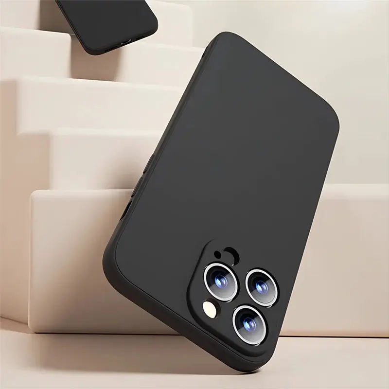Case Silicone Macaron Square Iphone 13 14 15 Pro Max Plus Casing Soft TPU 7