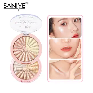 SANIYE KOL Highlighter Powder Shimmer Contouring Glow Palette Professional Facial Makeup 5 Warna E0155