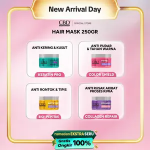 [NAD RAMADAN] CBD Keratin Pro/Color Shield/Collagen Repair/Bio+ Peptide Hair Mask 250gr - Haircare Perawatan Insentif setelah Shampoo & Conditioner Melembutkan Membersihkan Rambut Kering Kusam menjadi Halus Lembut Berkilau Rambut Berwarna Rusak Rontok
