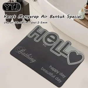 YTJ Keset Menyerap Air Anti Slip Keset Kamar mandi Home/Hello uk 38x58cm