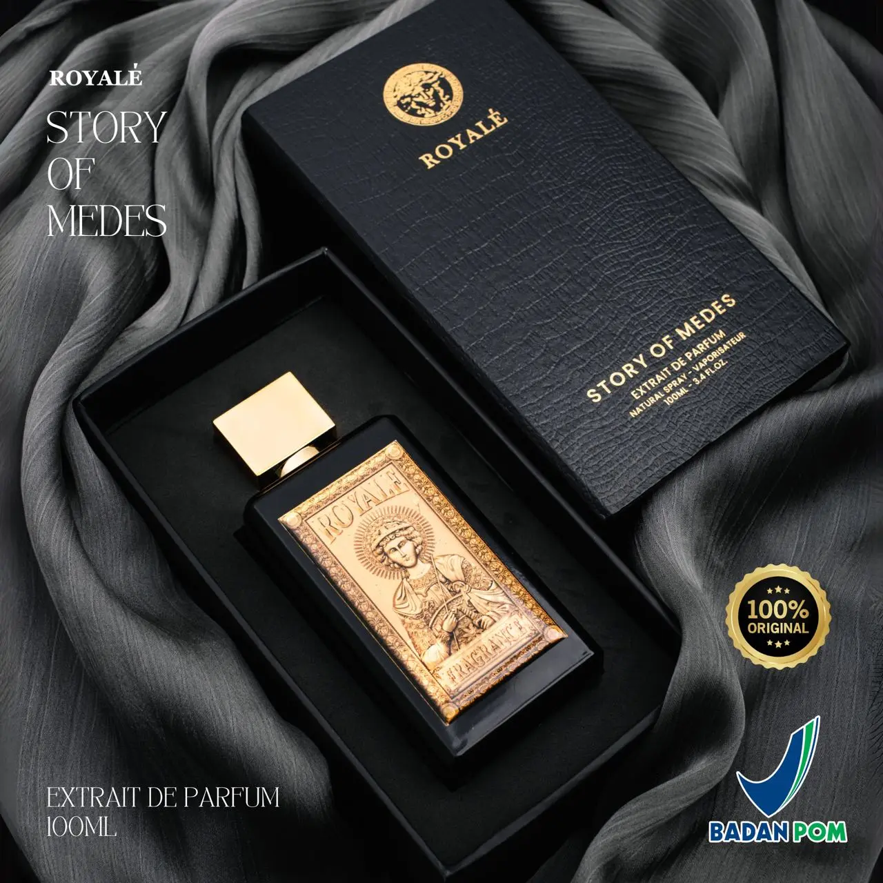 STORY OF MEDES By ROYALE FRAGRANCE Extrait De Parfum Wangi Awet Tahan Lama Mewah Maskulin Berkelas 100 ML